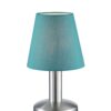 Trio 599700119 Mats Ii Dotyková stolní lampa | E14 | Kov | Nikl | Tyrkysová