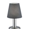 Trio 599700142 Mats Ii Dotyková stolní lampa | E14 | Kov | Nikl | Šedá