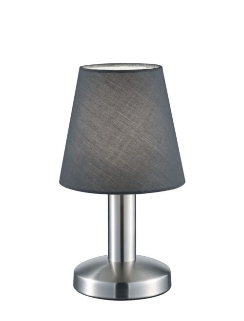 Trio 599700142 Mats Ii Dotyková stolní lampa | E14 | Kov | Nikl | Šedá