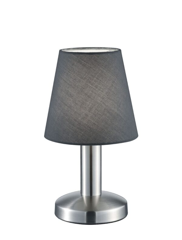 Trio 599700142 Mats Ii Dotyková stolní lampa | E14 | Kov | Nikl | Šedá