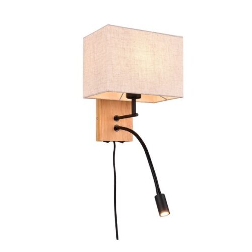 Trio 212870236 Nilam LED Dřevěné nástěnní svítidlo | Teplá bílá | 28W | Bílá