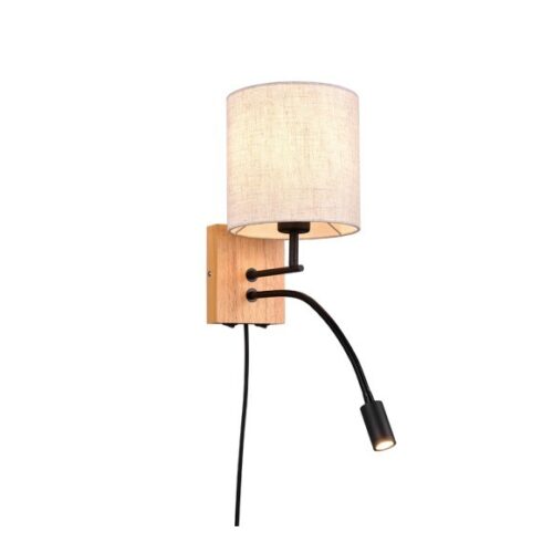 Trio 212879236 Nilam LED Dřevěné nástěnní svítidlo | Teplá bílá | Bílá | 28W,3,1W