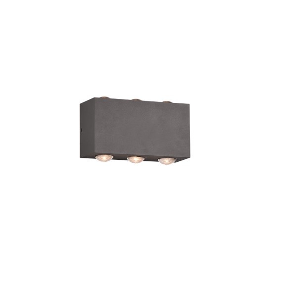 Trio 240760142 Clyde LED Nástěnné venkovní světlo | Teplá bílá | 2x3W | Černá