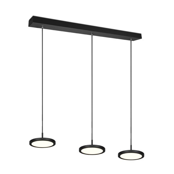 Trio 340910332 Tray LED stropní svítidlo | Teplá bílá | 3x10W | Černá