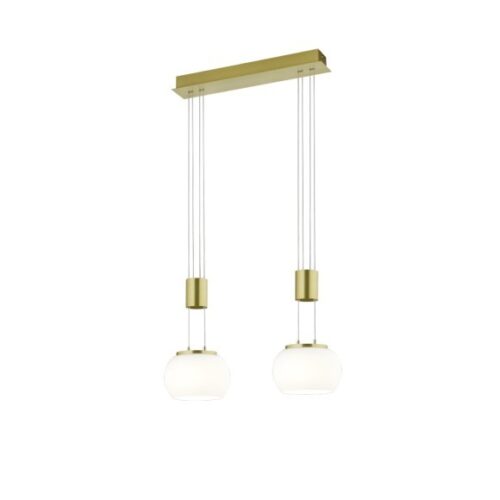 Trio 342010208 Madison LED stropní svítidlo | Teplá bílá | 2x8W | Barevný kov | Mosaz