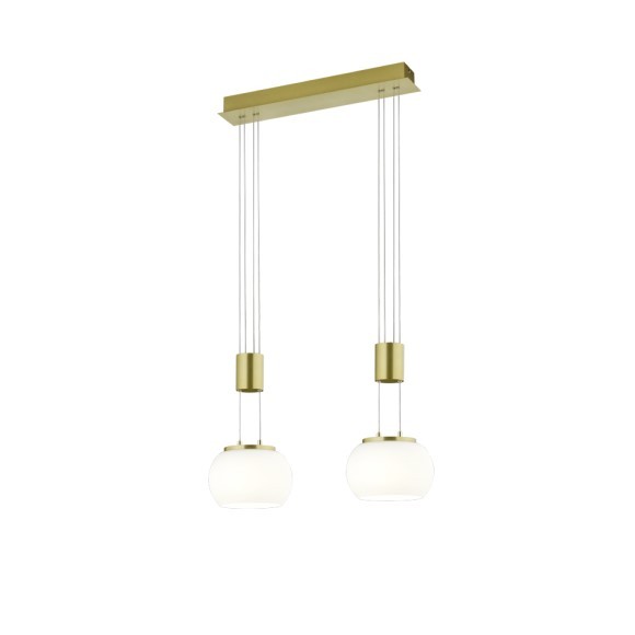 Trio 342010208 Madison LED stropní svítidlo | Teplá bílá | 2x8W | Barevný kov | Mosaz