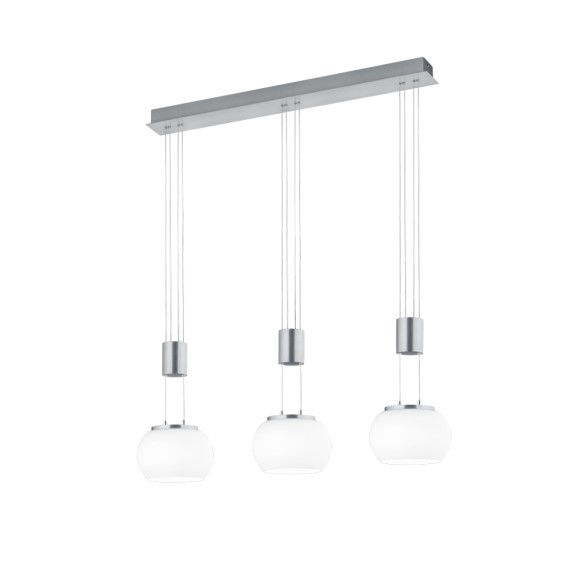 Trio 342010307 Madison LED stropní svítidlo | Teplá bílá | 3x8W | Kov | Nikl