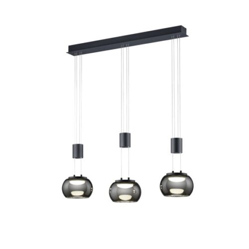 Trio 342010332 Madison LED stropní svítidlo | Teplá bílá | 3x8W | Černá