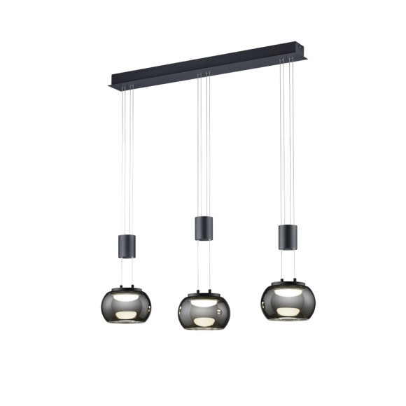 Trio 342010332 Madison LED stropní svítidlo | Teplá bílá | 3x8W | Černá