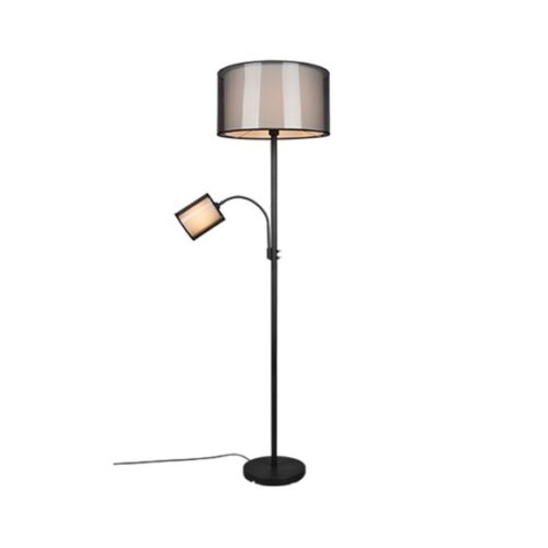 Trio 411400232 Burton Stojací lampa | E14,E27 | Černá