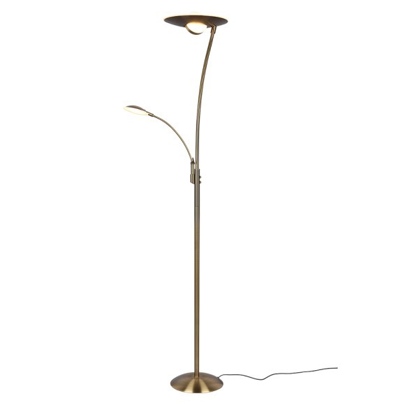 Trio 424310204 Granby LED Stmívatelná stojací lampa | Variabilní | Barevný kov | Mosaz | 29 + 6,5W