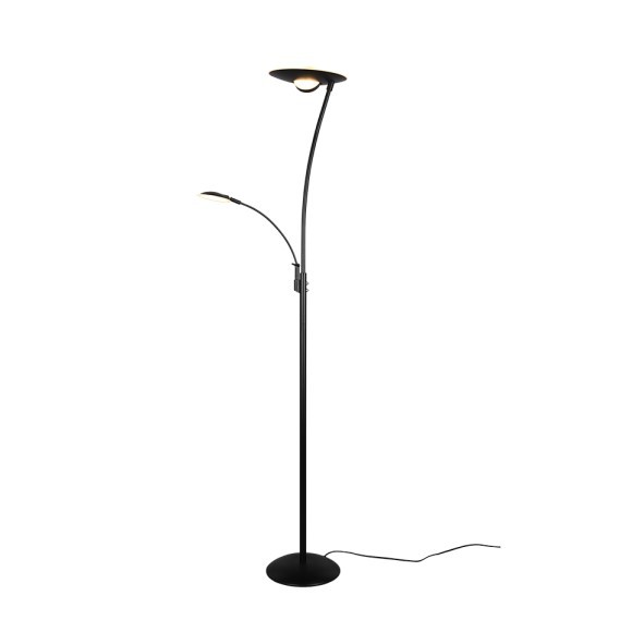 Trio 424310232 Granby LED Stmívatelná stojací lampa | Teplá bílá | Černá | 29 + 6,5W
