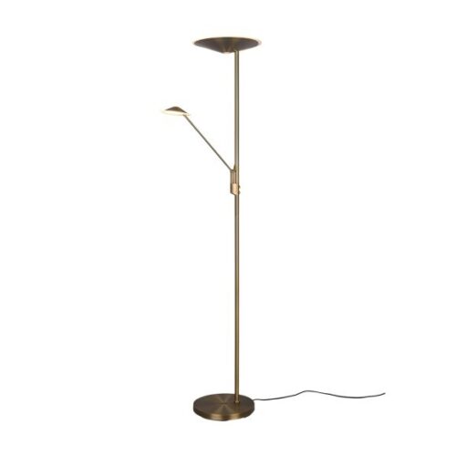 Trio 425610204 Brantford LED Stmívatelná stojací lampa | Variabilní | Barevný kov | Mosaz | 30W