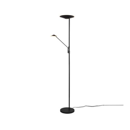 Trio 425610232 Brantford LED Stmívatelná stojací lampa | Teplá bílá | Černá | 30 +6,5W