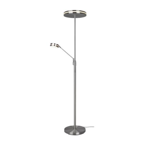 Trio 426510207 Franklin LED Stmívatelná stojací lampa | 35+,6,5W | Kov | Nikl