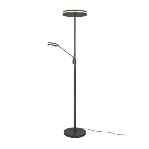 Trio 426510242 Franklin LED Stmívatelná stojací lampa | 35+,6,5W | Černá