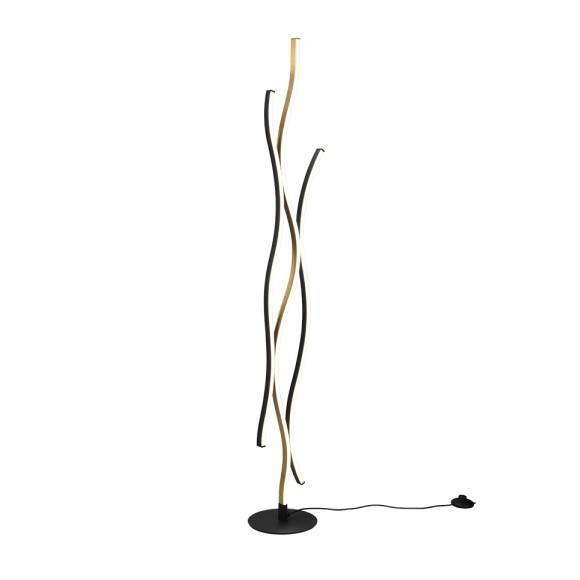 Trio 441210308 Blaze LED Stmívatelná stojací lampa | Variabilní | 28W | Barevný kov | Mosaz