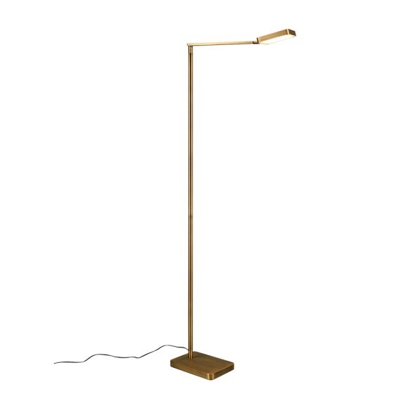 Trio 470310104 Pavia LED Stmívatelná stojací lampa | Variabilní | 12W | Barevný kov | Mosaz