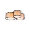 Trio 611490332 Burton Přisazené stropní svítidlo | E27 | Černá