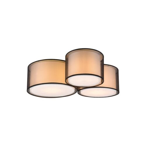 Trio 611490332 Burton Přisazené stropní svítidlo | E27 | Černá