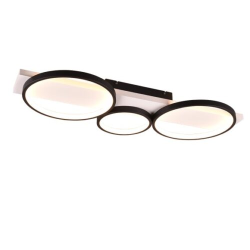 Trio 643810332 Madera LED Přisazené stropní svítidlo | Teplá bílá | 33W | Černá