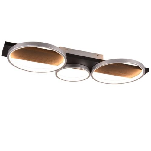 Trio 643810387 Madera LED Přisazené stropní svítidlo | Teplá bílá | 33W | Kov