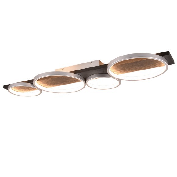 Trio 643810487 Madera LED Přisazené stropní svítidlo | Teplá bílá | 44W | Kov