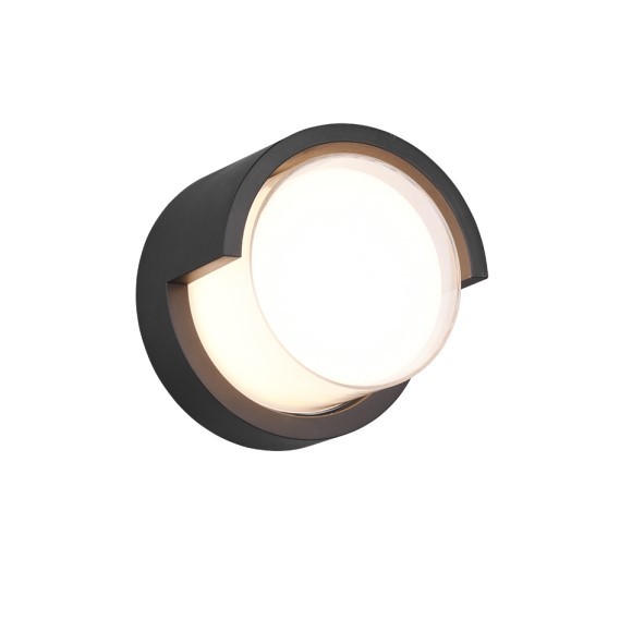 Trio R27036132 Puno LED Nástěnné venkovní světlo | Teplá bílá | 8W | Černá