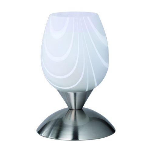 Trio R59441001 Cup Ii Dotyková stolní lampa | E14 | Bílá | Kov | Nikl
