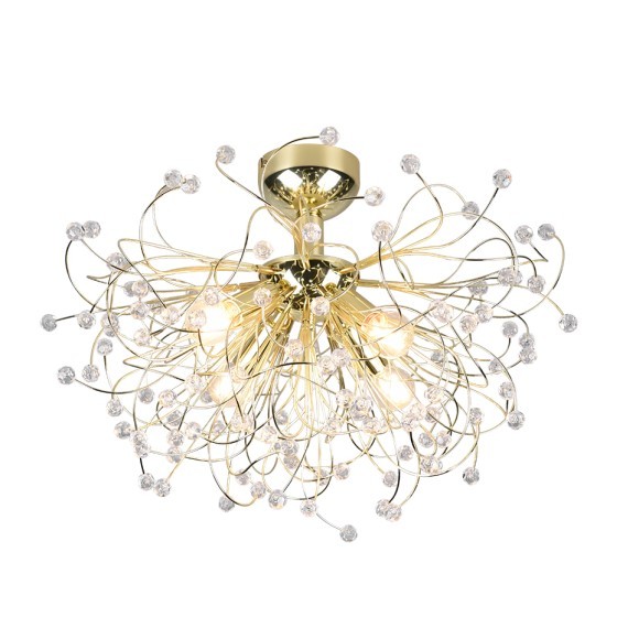 Trio R61314003 Gloria Přisazené stropní svítidlo | E14 | Barevný kov | Mosaz