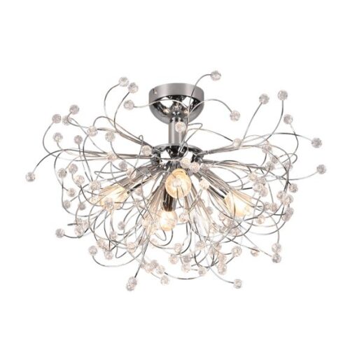 Trio R61314006 Gloria Přisazené stropní svítidlo | E14 | Chrom | Kov