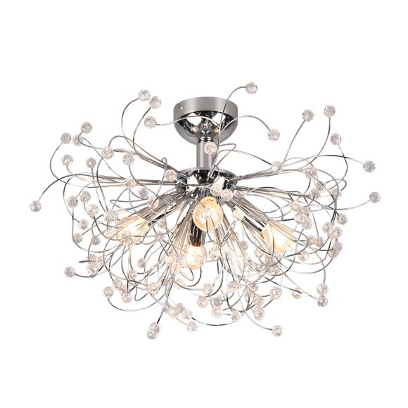 Trio R61314006 Gloria Přisazené stropní svítidlo | E14 | Chrom | Kov