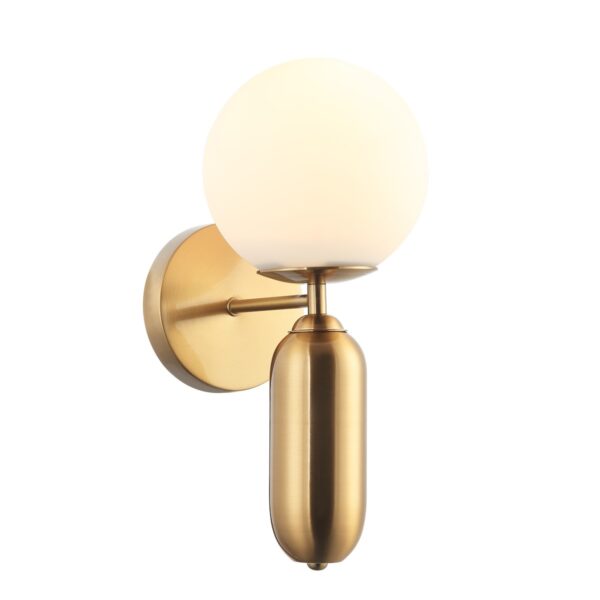 Italux 5900644430728 Nástěnné svítidlo | E27 | Barevný kov | Bílá | Bronz