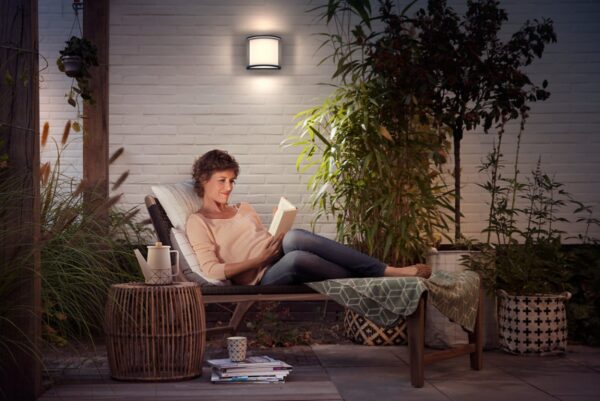 Philips 17391/93/P3 LED Nástěnné venkovní světlo | Přírodní bílá | Černá | 12W