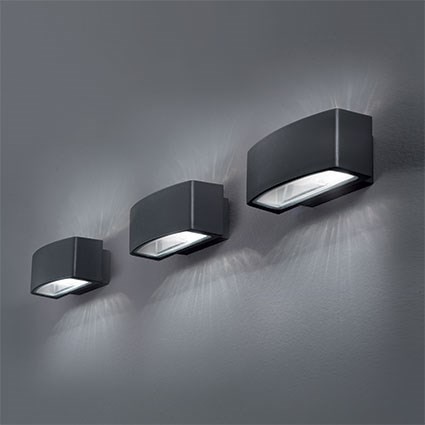 Ideal lux 061597 Andromeda Nástěnné venkovní světlo | E27 | Černá
