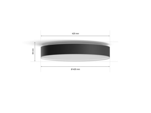 Philips Hue 41160/30/P6 Smart LED stropní svítidlo | Variabilní | 33,5W | Černá