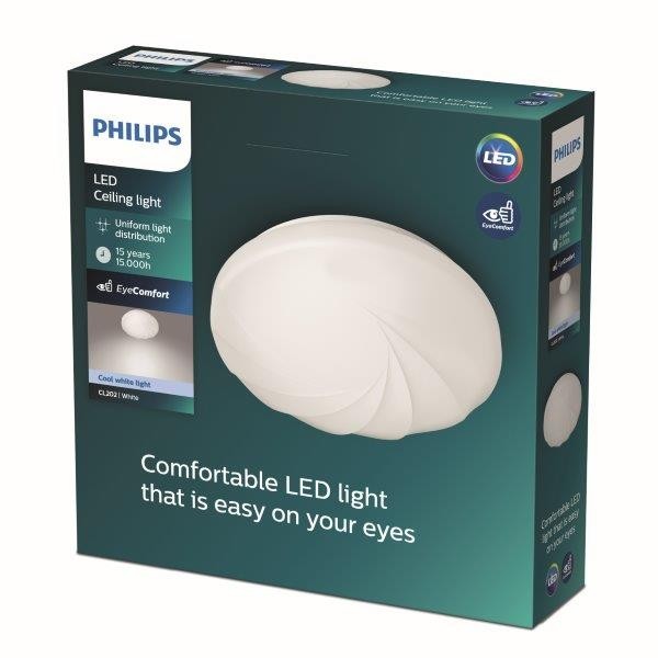 Philips 8718699729073 Shell LED Přisazené stropní svítidlo | Přírodní bílá | Bílá | 17 W