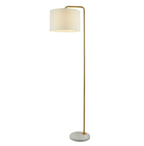 Searchlight 9600EU5024GO Gallow Stojací lampa | E27 | Barevný kov | Bílá | Zlatá
