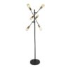 Searchlight 9600EU8076-6BK Stojací lampa | E27 | Barevný kov | Černá | Mosaz