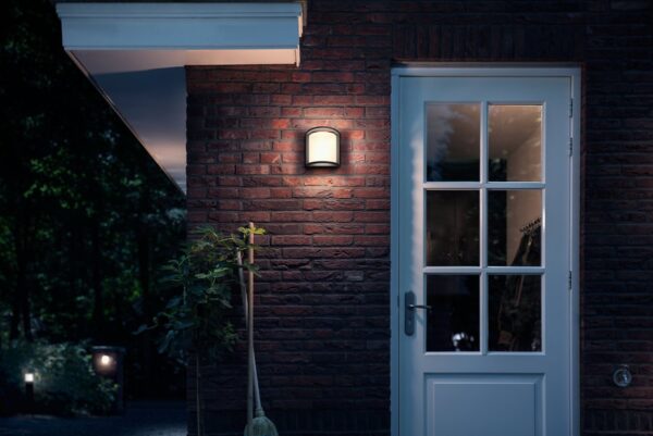 Philips 17391/93/P3 LED Nástěnné venkovní světlo | Přírodní bílá | Černá | 12W