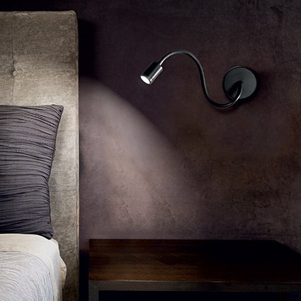 Ideal lux 097206 Focus LED nástěnní svítidlo | Teplá bílá | Chrom | Kov | 3W