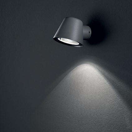 Ideal lux 020228 Gas Nástěnné venkovní světlo | GU10 | Černá