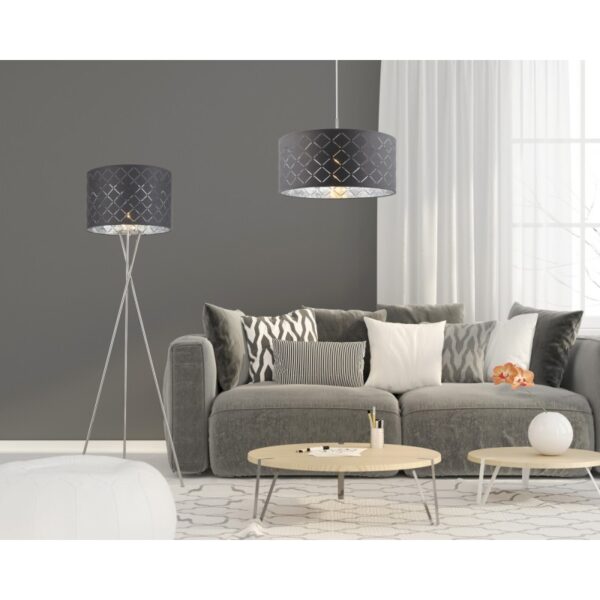 Globo 15228S1 Kidal Stojací lampa | E27 | Kov | Nikl