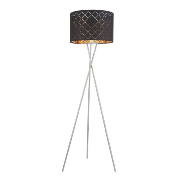 Globo 15229S1 Clarke Stojací lampa | E27 | Kov | Nikl