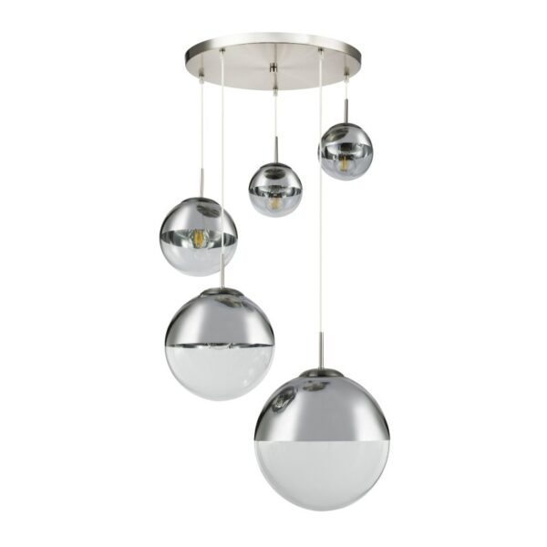 Globo 15851-5 Lustr | E27 | Kov | Nikl