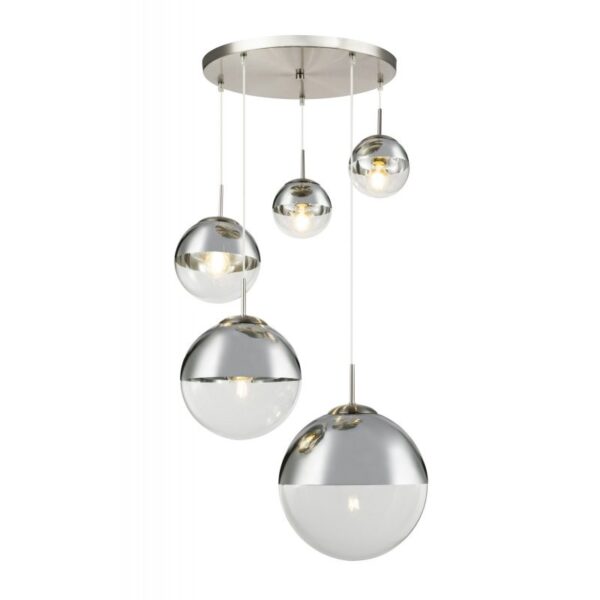 Globo 15851-5 Lustr | E27 | Kov | Nikl