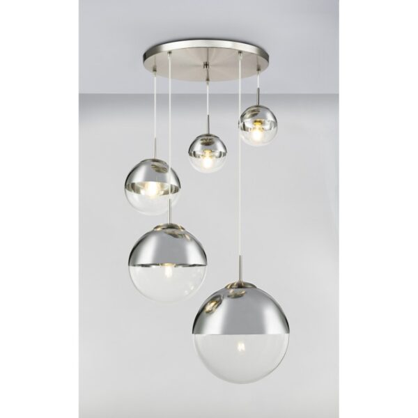 Globo 15851-5 Lustr | E27 | Kov | Nikl