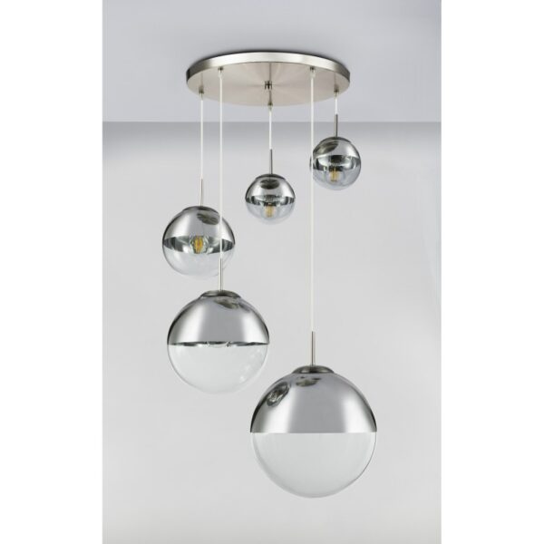Globo 15851-5 Lustr | E27 | Kov | Nikl