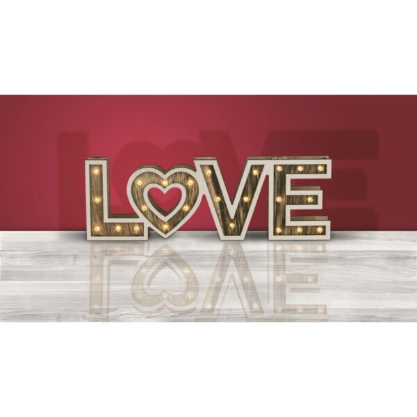 Globo 29976 Love LED Dřevěná stolní lampička | 24x0,06W