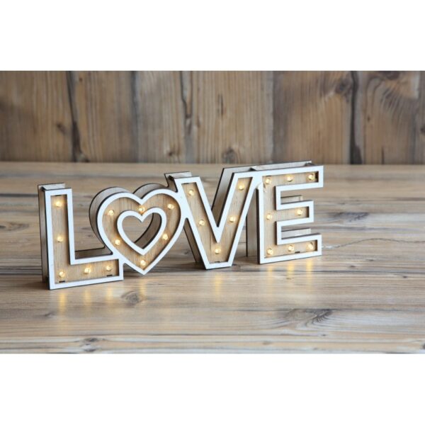 Globo 29976 Love LED Dřevěná stolní lampička | 24x0,06W
